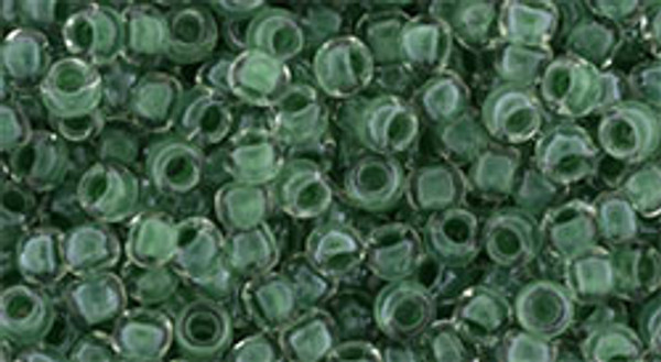 Round Seed Bead by Toho - #1070 Clear / Emerald Inside Color Lined