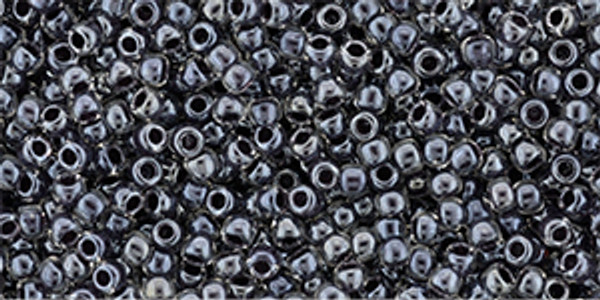 Round Seed Bead by Toho - #1064 Clear / Concord Grape Inside Color Lined