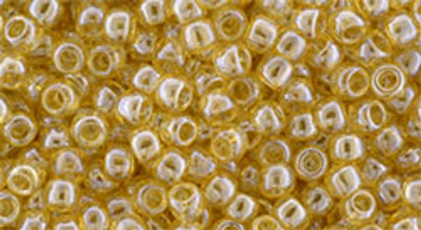 Round Seed Bead by Toho - #0103 Light Topaz Transparent Luster