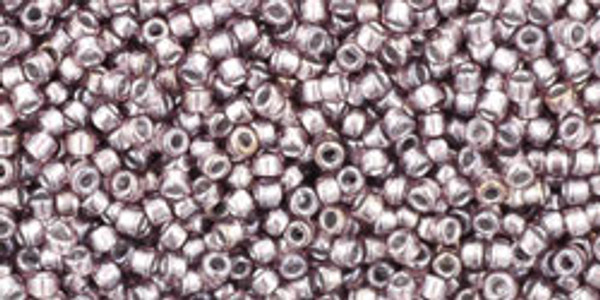 Round Seed Bead by Toho - #1010 Medium Amethyst Transparent Silver-Lined Luster