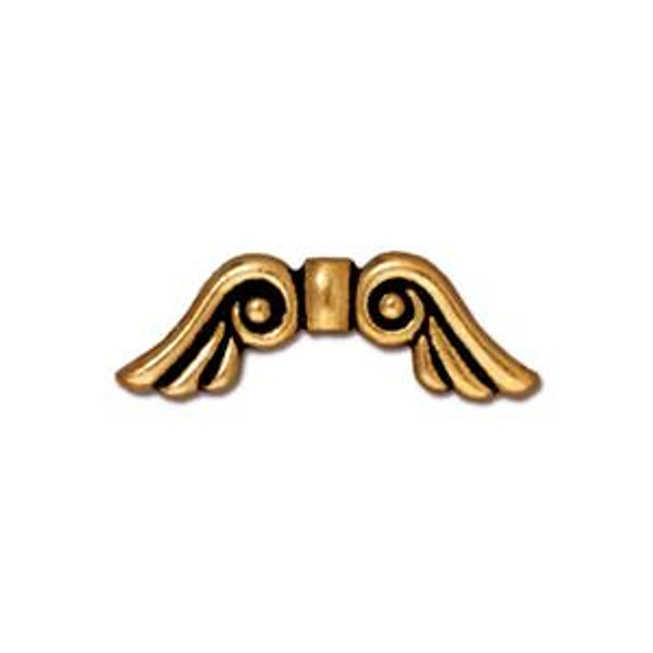 TierraCast Bead: Angel Wings Small | Pk of 4