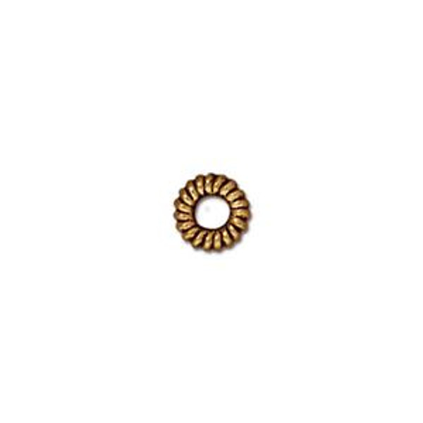 TierraCast Bead: Small Coiled Ring | Pk of 20