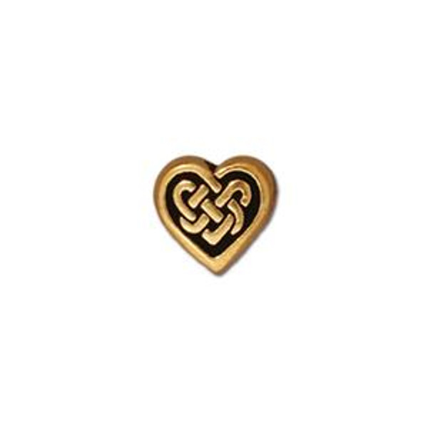 TierraCast Bead: Celtic Heart | Pk of 2