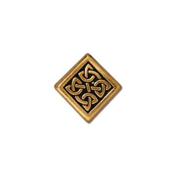 Bead: Celtic Diamond by TierraCast | Pk of 2