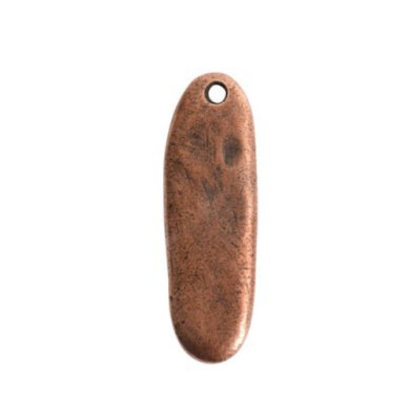 Nunn Metal Stamping Blank: Primitive Tag Elongated Oval Single Hole | 1 Each
