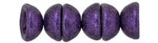 Teacup Bead 2x4mm - Metallic Suede Purple