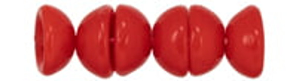 Teacup Bead 2x4mm - Red Opaque
