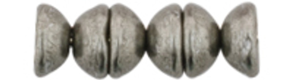 Teacup Bead 2x4mm - ColorTrends: Saturated Metallic Frost Gray