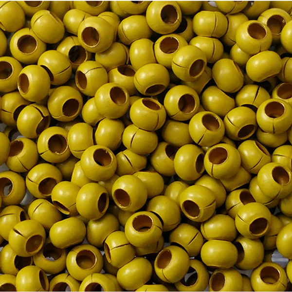 Heavy Metal Round Seed Bead - Yellow Dark