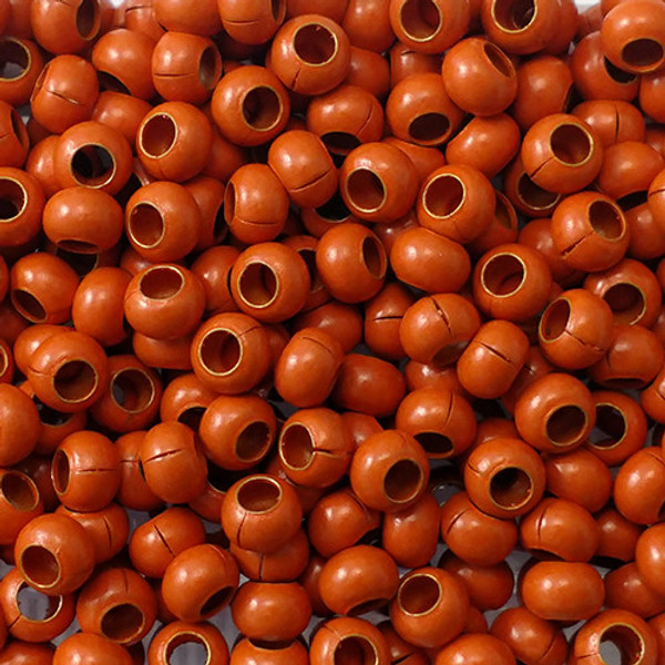 Heavy Metal Round Seed Bead - Orange Light