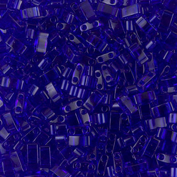 Half Tila Beads - #0151 Cobalt Transparent