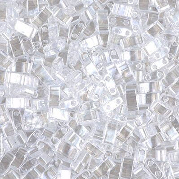 Half Tila Beads - #0160 Clear Luster