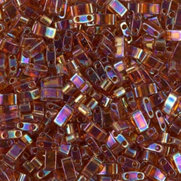 Half Tila Beads - #0257 Topaz Transparent Rainbow