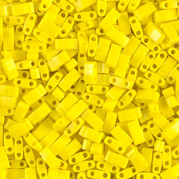 Half Tila Beads - #0404 Yellow Opaque