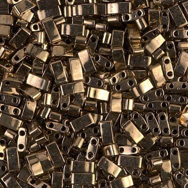 Half Tila Beads - #0457 Dark Bronze Metallic