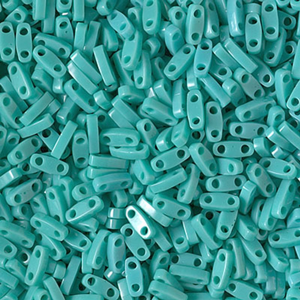 Quarter Tila Beads - #0412 Turquoise Green Opaque