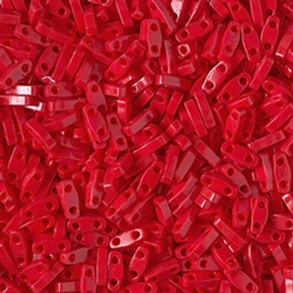 Quarter Tila Beads - #0408 Red Opaque