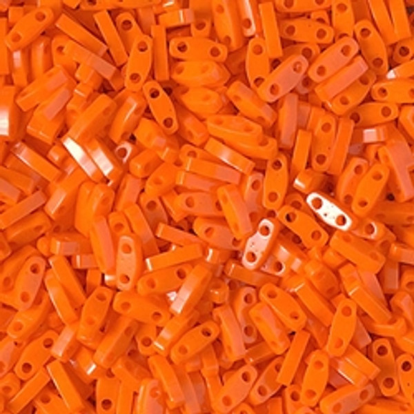 Quarter Tila Beads - #0406 Orange Opaque