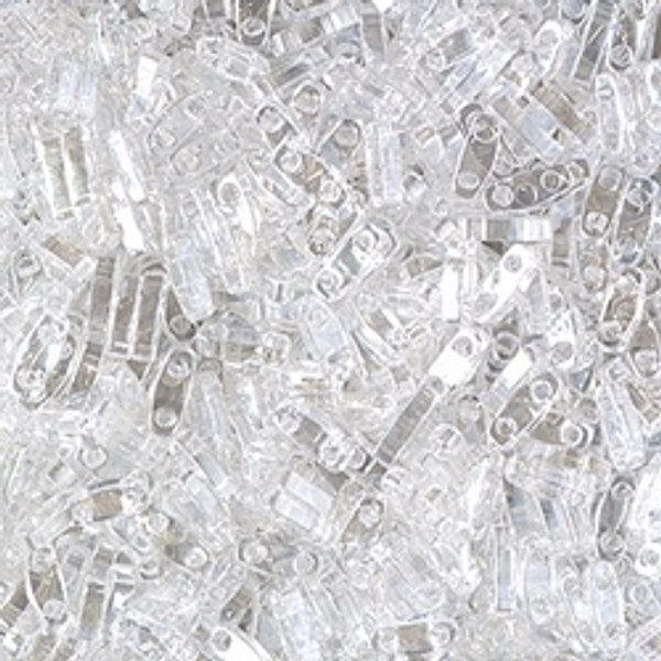 Quarter Tila Beads - #0160 Clear Luster