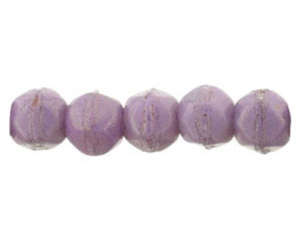 3mm Round - English Cut - #P14415 Lilac Opaque Luster (50pcs)