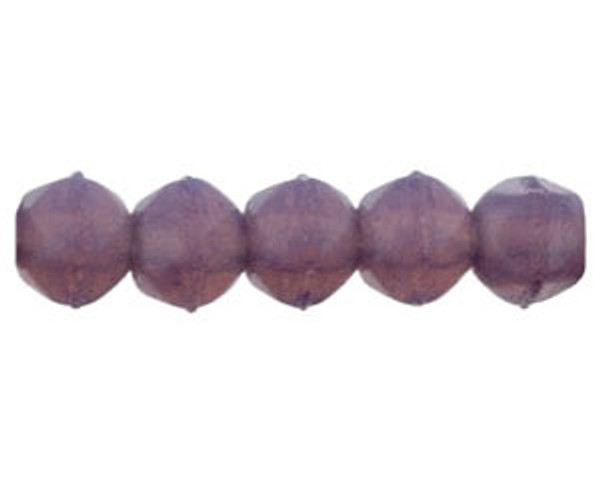 3mm Round - English Cut - #21010 Milky Amethyst (50pcs)