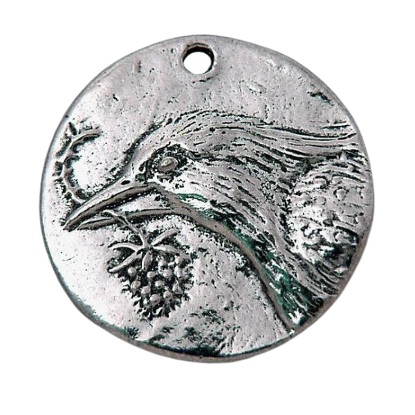 Green Girl - Bird Hope Coin Pendant