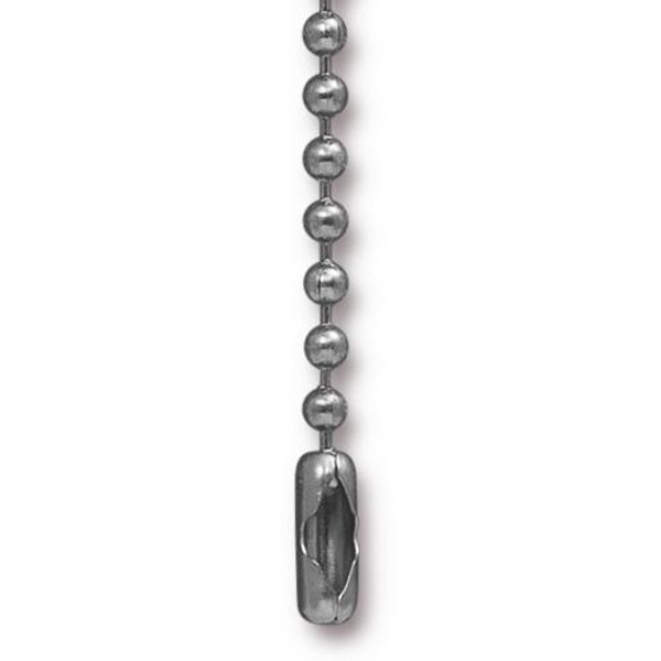 Ball Chain 2.4mm 30" with Connector by TierraCast