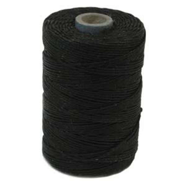 Irish Waxed Linen 4 ply - Black