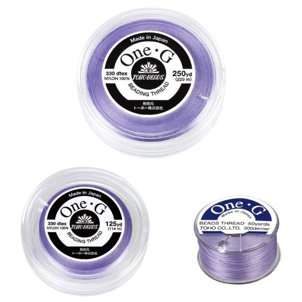 One-G Beading Thread - Light Lavender - Bello Modo