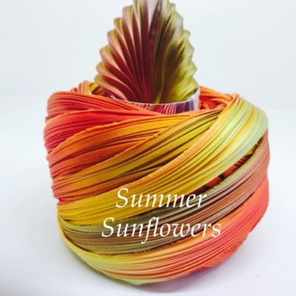 Shibori Ribbon - Summer Sunflowers