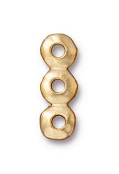 Tierracast Link: Nugget Bar 7mm 3 Hole | Pk of 2