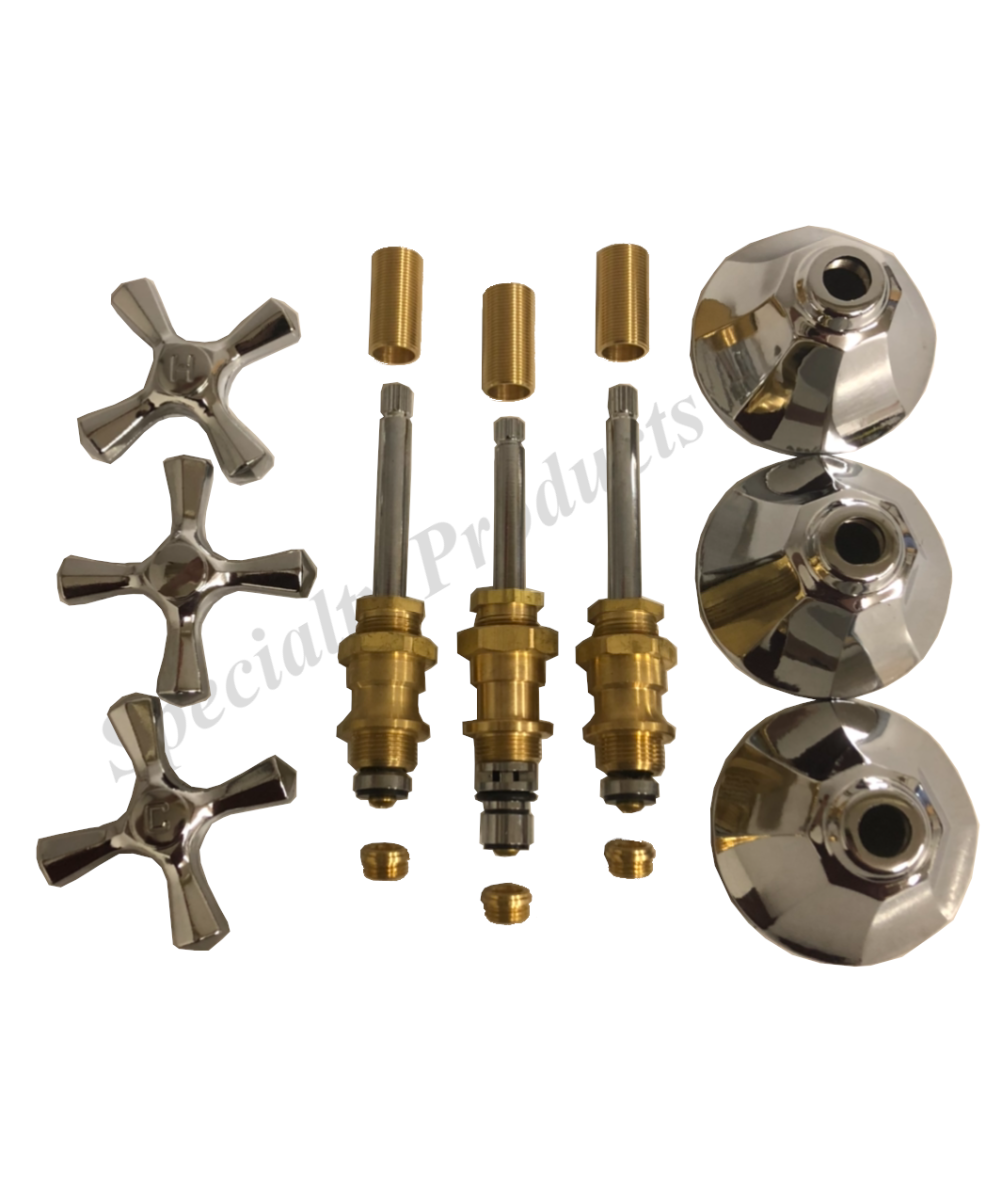 Sayco 3Valve Rebuild Kit W/ Cross Handles