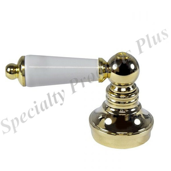 Fit-All Polished Brass Porcelain Lever Handle Kit