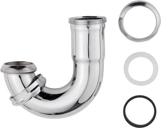 1 1/2" Chrome Reverse Nut J-Trap