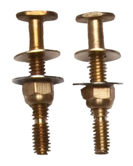 Brass Plated Closet Bolts  1/4  X  3 1/2"