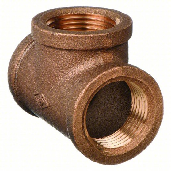 1/2" IPS Brass Threaded Tee