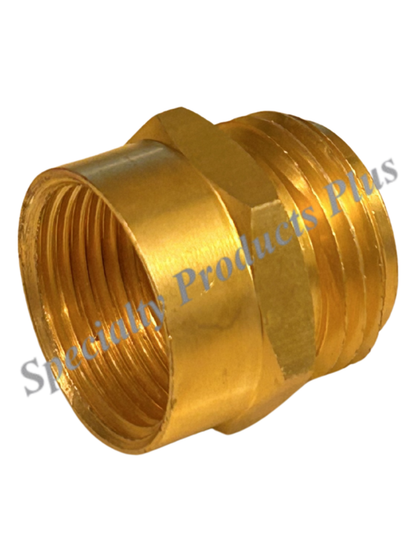Brass Hose Adapter 3/4 MHT  X  3/4 FHT