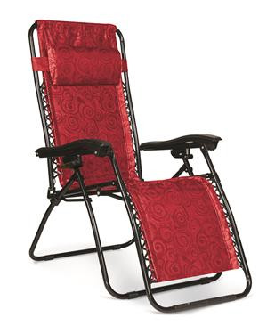 Zero Gravity Chair, Red Swirl