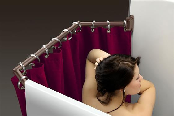 ExtendAShower Shower Curtain Rod, Oil Rubbed Bronze