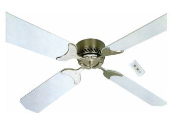 36" 12-volt Ceiling Fan, Oak/Cherry reversible blades