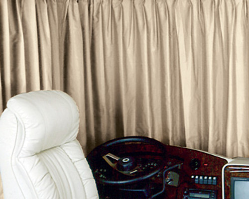 Custom Motorhome Windshield Drapes, 31" to 50" total track length
