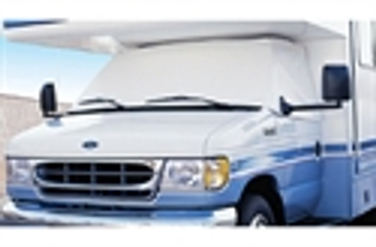 Adco Class C Windshield Cover - Chevy, 2001-2015 with mirror cut-out