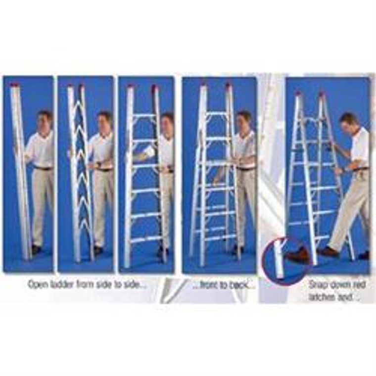 Folding Double-Sided Ladder - Size: 6'