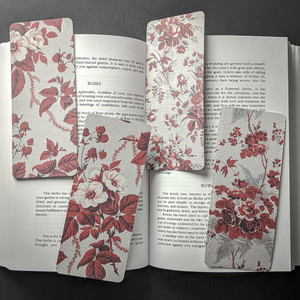Vintage Red Floral Art Bookmark Vintage Red Floral Art Bookmark