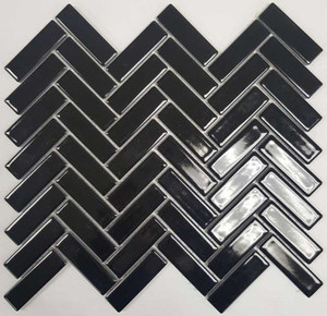Black Gloss Herringbone