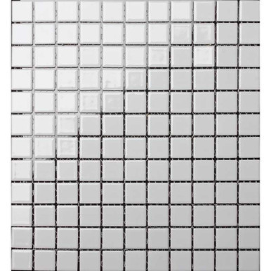White Gloss 25mm Mosaic