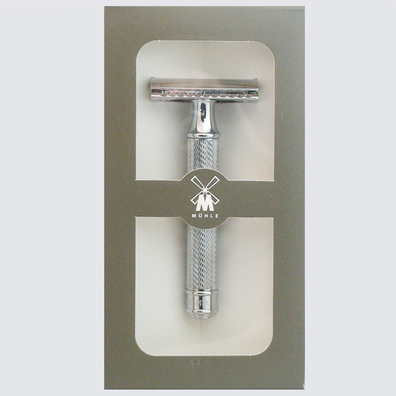 Muhle Traditional Textured Chrome Plated Handle Three Part Safety