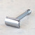 merkur engine handle chrome plated double edge safety razor on the side