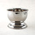 nickel plated shaving soap bowl with pedestal base without soap
