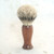 Rosewood lathe turned handle shaving brush with silver tip bristles